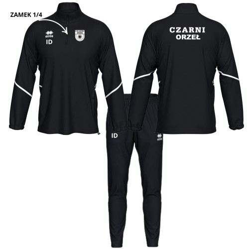 ERREA dres treningowy MANFRED/MYRON CZARNI ORZEŁ ( zamek  1/4 )